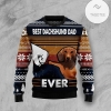 New 2021 Best Dachshund Dad Ever Ugly Christmas Sweater