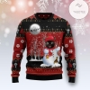New 2021 Black Cat Snowman Ugly Christmas Sweater