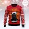 New 2021 Black Cat Too Late To Be Good Ugly Christmas Sweater