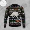 New 2021 Blue Snow Awesome Wolf Ugly Christmas Sweater