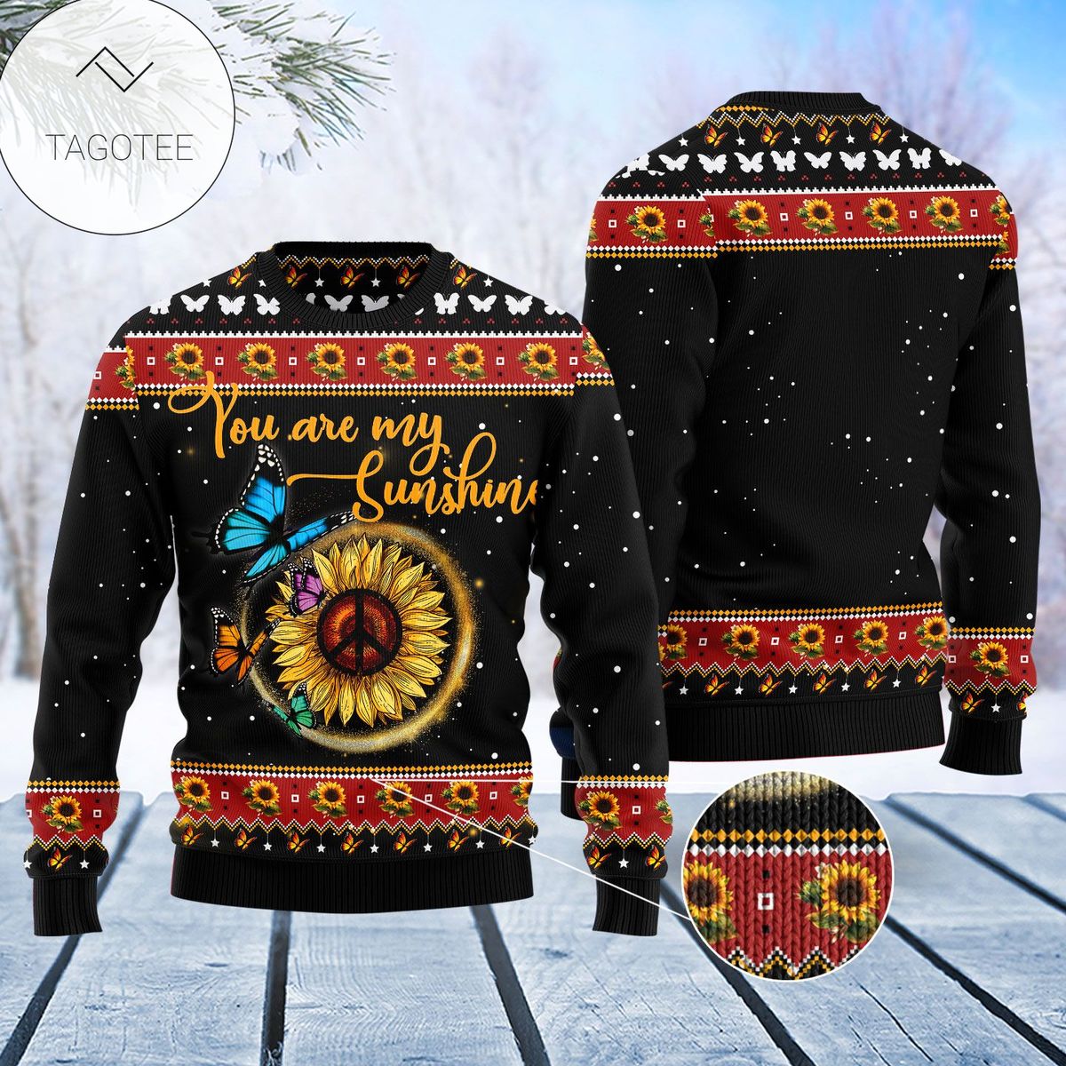 New 2021 Butterfly Sunshine Ugly Christmas Sweater