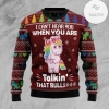 New 2021 Can‘t Hear You Unicorn Ugly Christmas Sweater