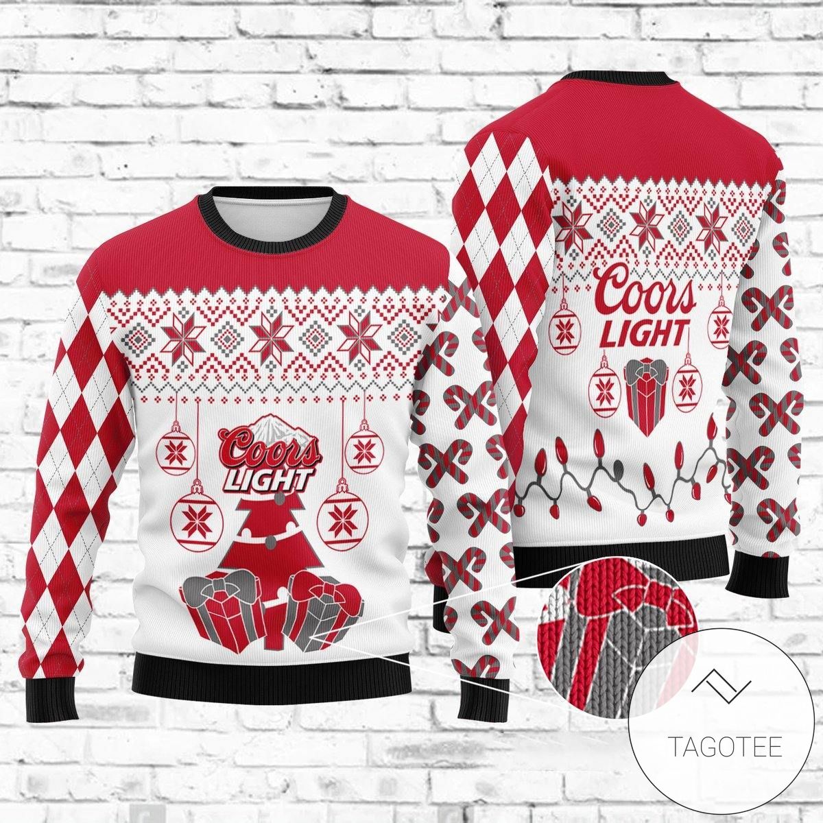 New 2021 Coors Light Christmas Holiday Ugly Sweater