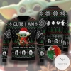 New 2021 Cute I Am Adore Me You Must Baby Yoda Christmas Holiday Ugly Sweater