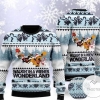 New 2021 Dachshund Walkin In A Wiener Wonderland Ugly Christmas Sweater