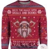 New 2021 Deck The Halls With Skulls And Bodies Ugly Christmas Sweater
