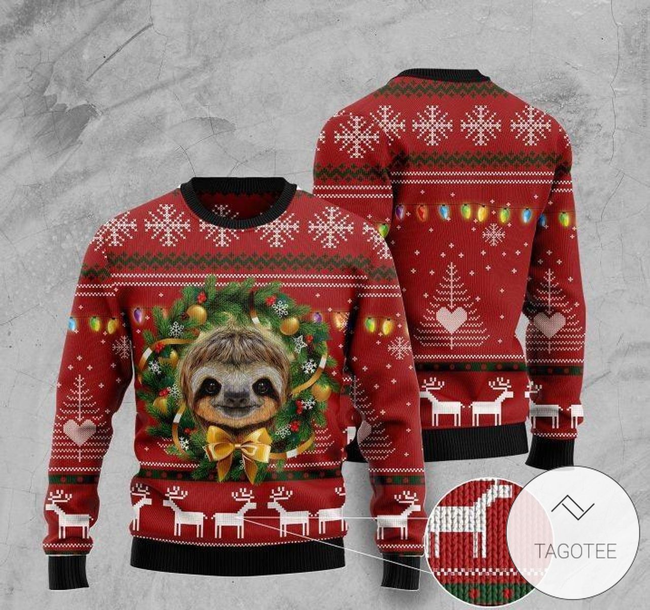 New 2021 Deer And Sloth Ugly Christmas Sweater
