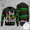 New 2021 Drink Up Grinches Christmas Holiday Ugly Sweater
