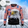 New 2021 Eagle USA Flag Ugly Christmas Sweater