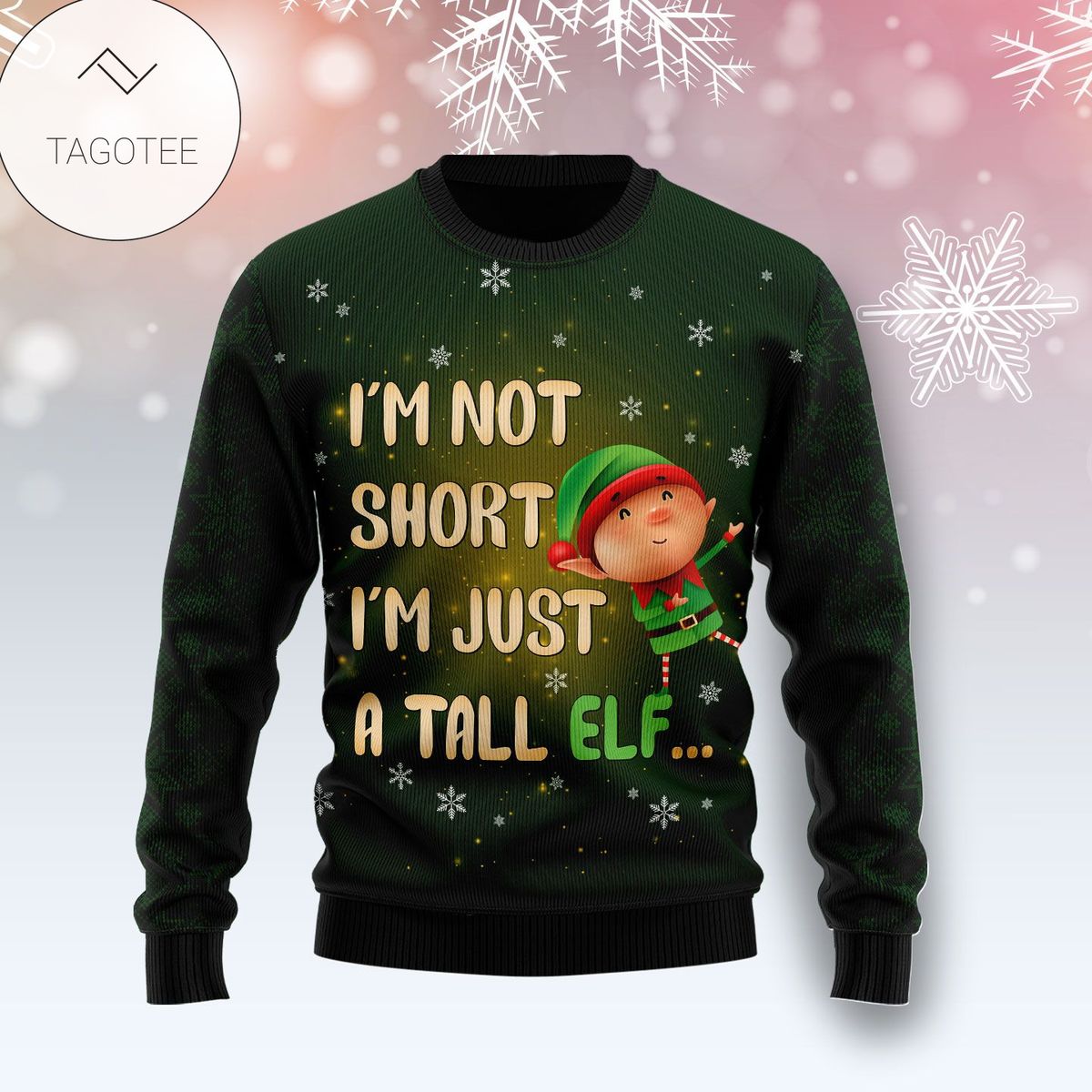 New 2021 Elf I‘m Not Short Ugly Christmas Sweater
