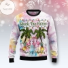 New 2021 Flamingo Deck The Palms Ugly Christmas Sweater