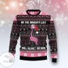 New 2021 Flamingo Naughty List Ugly Christmas Sweater