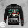 New 2021 Golf Sucks Ugly Christmas Sweater