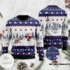 New 2021 Have An Ice Day Santa Claus And Reindeer Speed Skating  Ugly Christmas Sweater