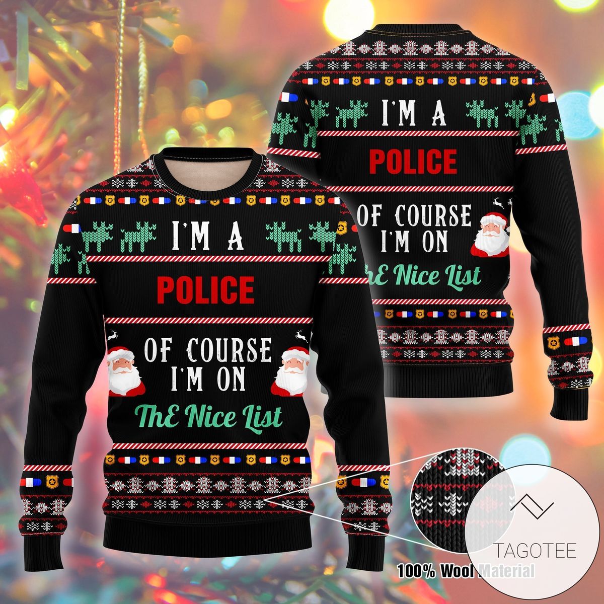 New 2021 I Am A Police Ugly Christmas Sweater