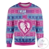 New 2021 I Wear Pink For Me Breast Cancer Awareness Ugly Christmas Sweater