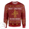 New 2021 Ironworker Merry Christmas Ugly Christmas Sweater