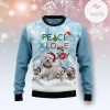 New 2021 Maltese Peace Love Joy Ugly Christmas Sweater