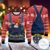 New 2021 Merry Christmas Budweiser Ugly Holiday Ugly Sweater