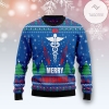 New 2021 Merry Nursemas Ugly Christmas Sweater