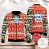 New 2021 Personalized Busch Latte Camo Xmas Holiday Ugly Sweater