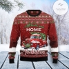 New 2021 Red Truck Home Christmas Ugly Christmas Sweater