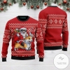 New 2021 Santa Riding Corgi Ugly Christmas Sweater