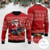 New 2021 Santa Riding Dachshund Ugly Christmas Sweater
