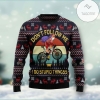 New 2021 Satan Claus On Mountain Bike Ugly Christmas Sweater