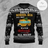 New 2021 School Bus All Day Ugly Christmas Sweater