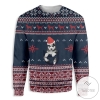 New 2021 Siberian Husky In Pocket Ugly Christmas Sweater