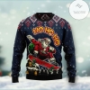 New 2021 Skater Santa Claus Ho Ho Ho Ugly Christmas Sweater