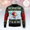 New 2021 Skiing Oh What Fun Ugly Christmas Sweater