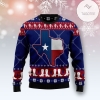 New 2021 Texas Map Symbols Pattern Ugly Christmas Sweater