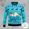 New 2021 Unicorn Nope Ugly Christmas Sweater