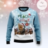 New 2021 Yorkshire Terrier Peace Love Joy Ugly Christmas Sweater