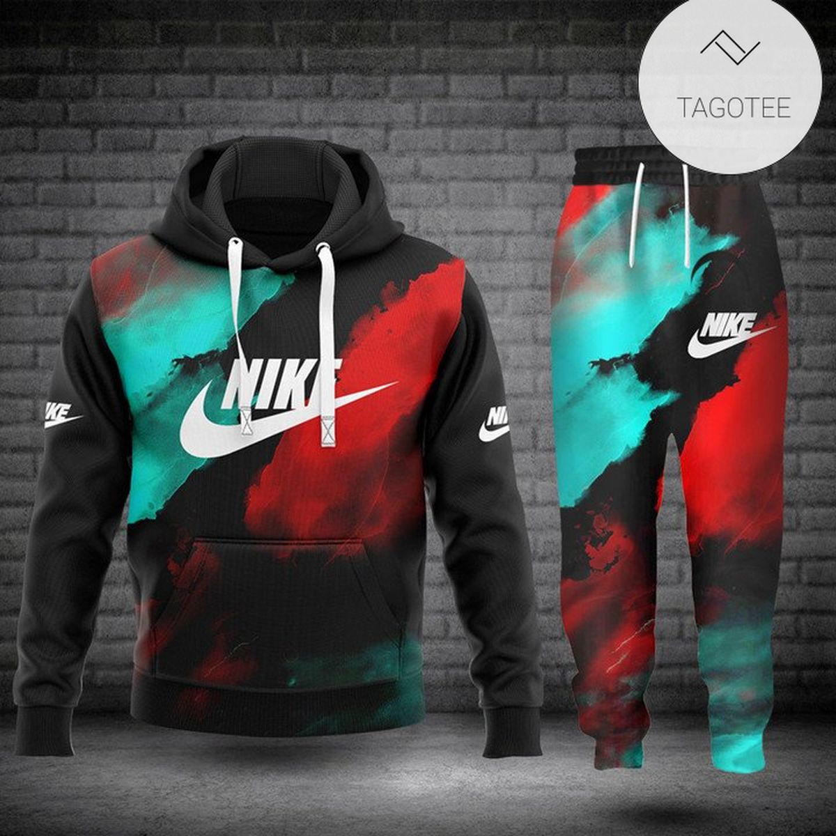 Nike Color Mix Hoodie And Pants