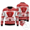 North Carolina State Wolfpack Football Team Logo Personalized Ugly Christmas Sweater