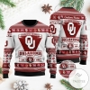Oklahoma Sooners Football Team Logo Custom Name Personalized Ugly Christmas Sweater