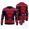 Ole Miss Rebels Football Team Logo Custom Name Personalized Ugly Christmas Sweater
