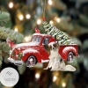 Papillon Cardinal & Red Truck Christmas Tree Ornament