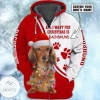 Personalized All I Want For Christmas Is Dachshund Zip Hoodie