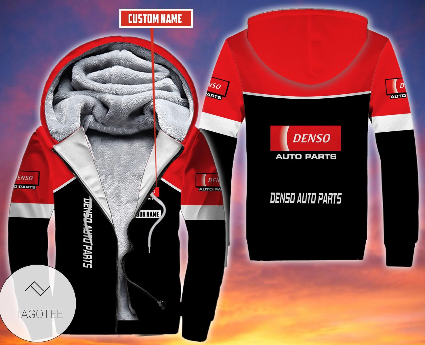 Personalized Denso Auto Parts Fleece Hoodie