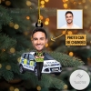 Personalized Face Policeman Photo Ornament