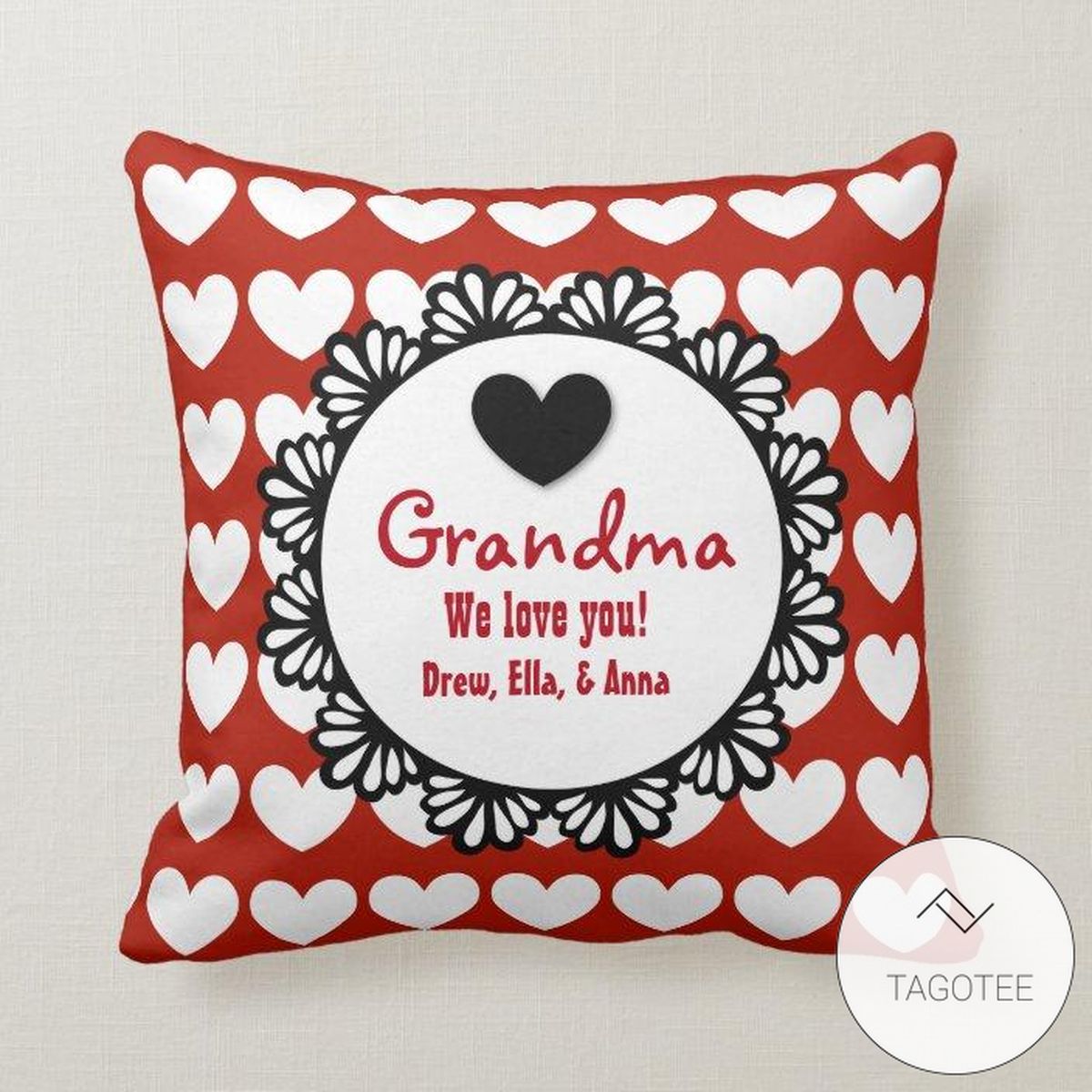 Personalized Grandma We Love You Pillow Case