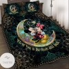 Personalized Mickey Minnie Mouse I Love You To The Moon And Back Quilt Bedding Set