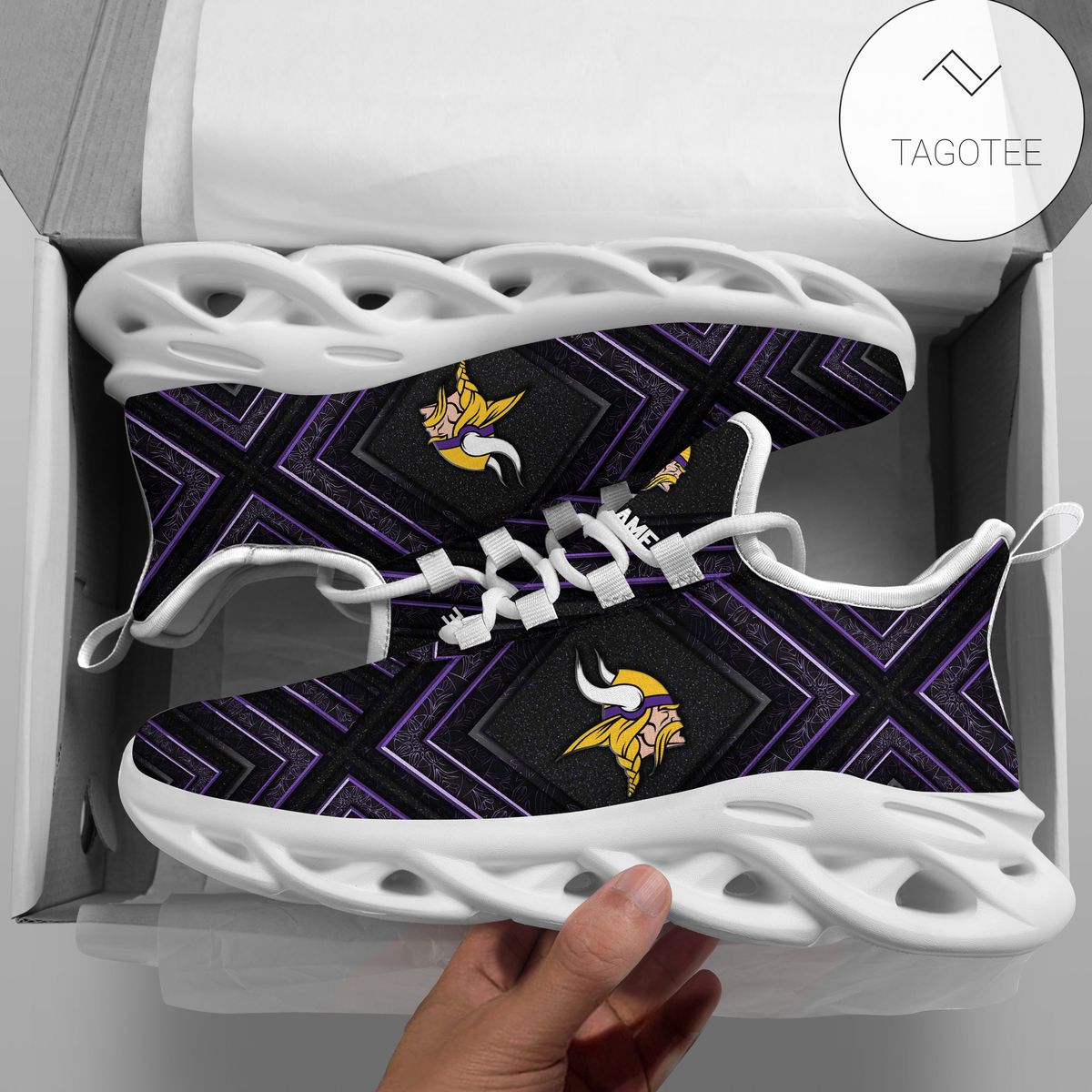 Personalized Minnesota Vikings Clunky Sneakers Max Soul Shoes