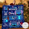 Personalized Ohana Stitch Is My Spirit Animal Blanket