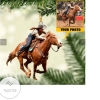 Personalized Photo Riding Horse Hanging Ornament