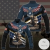 Personalized Us Space Force American Eagle Flag Military Ranks Veteran Ranks Custom Baseball Jacket